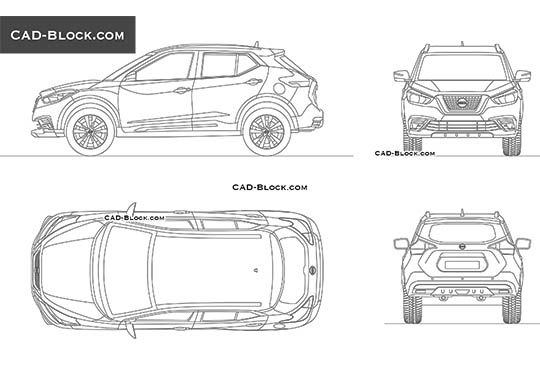 Nissan Kicks - download free CAD Block