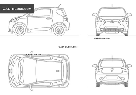 Toyota eQ EV - download free CAD Block