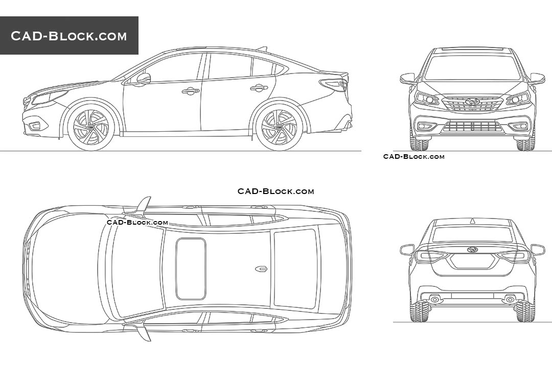 Subaru Legacy Touring - CAD Blocks, AutoCAD file