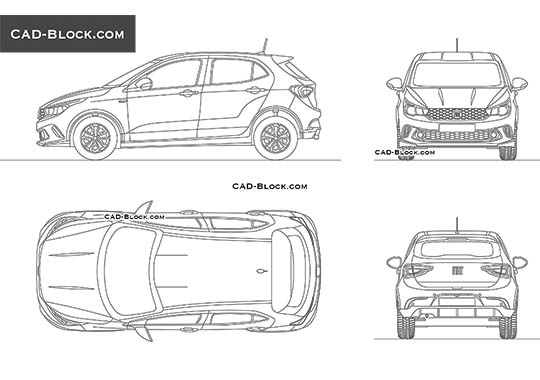 Fiat Argo - download vector illustration