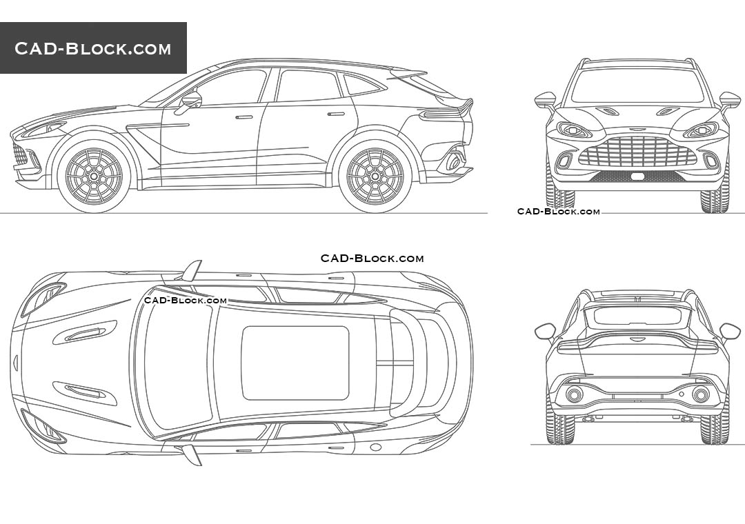 Aston Martin DBX - CAD Blocks, AutoCAD file