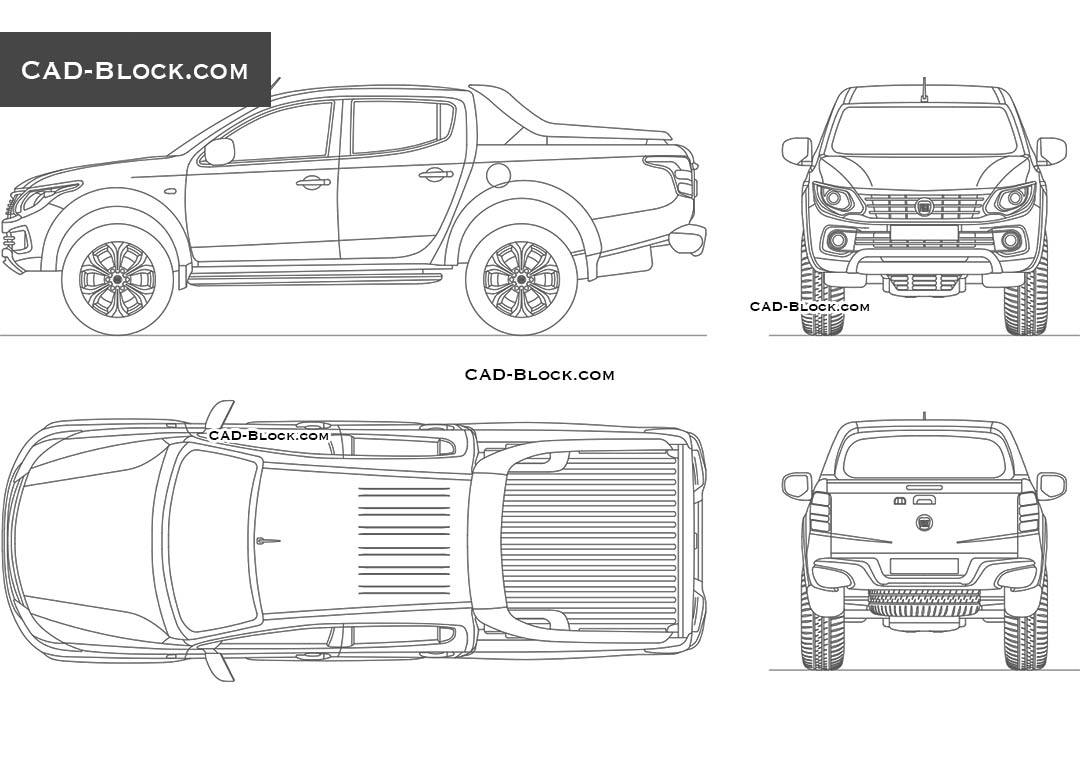 Fiat Fullback Double Cab - CAD Blocks, AutoCAD file