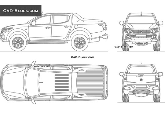 Fiat Fullback Double Cab - download free CAD Block