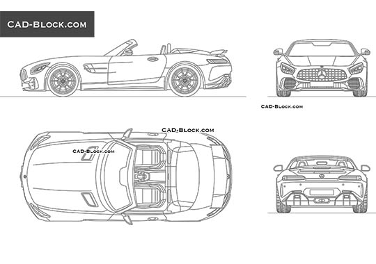 Mercedes-Benz AMG GT R Roadster - download vector illustration