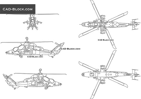 Eurocopter Tiger - download free CAD Block