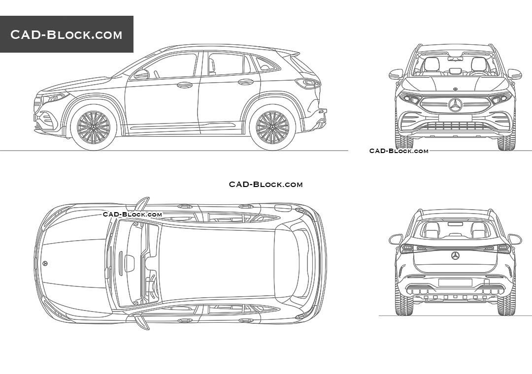 Mercedes-Benz EQA - CAD Blocks, AutoCAD file