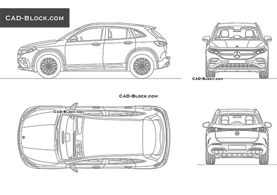 Mercedes-Benz EQA - download free CAD Block