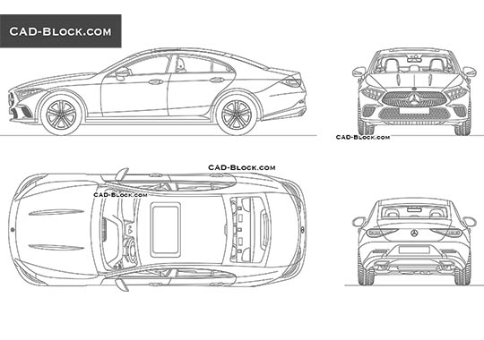 Mercedes-Benz CLS - download free CAD Block