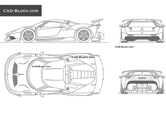 Ferrari P80C - download vector illustration