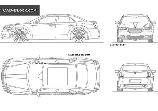 Lancia Thema - download vector illustration