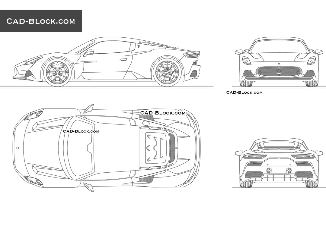 Maserati MC20 - CAD Blocks, AutoCAD file