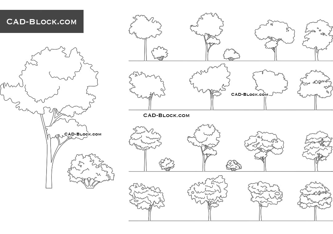 Trees Collection - CAD Blocks, AutoCAD file