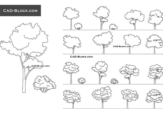 Trees Collection - download vector illustration