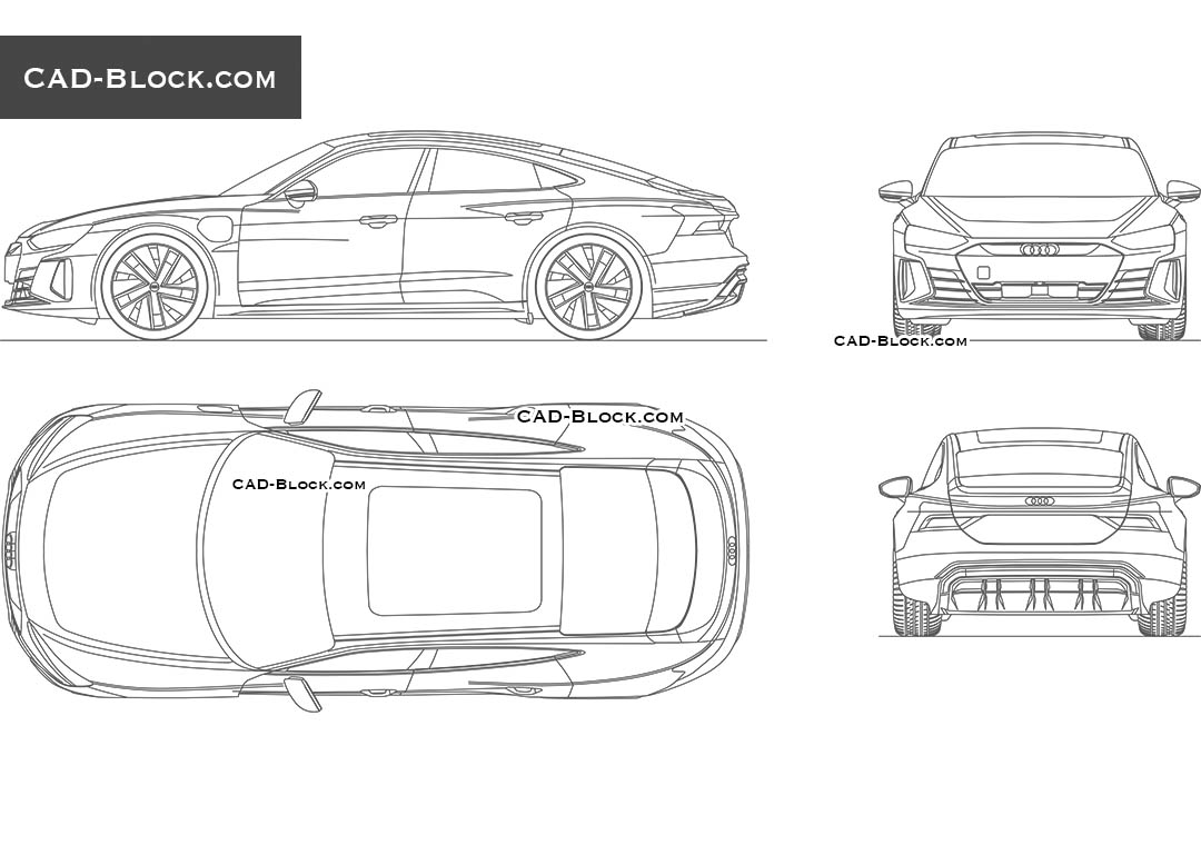 Audi e-tron GT - CAD Blocks, AutoCAD file