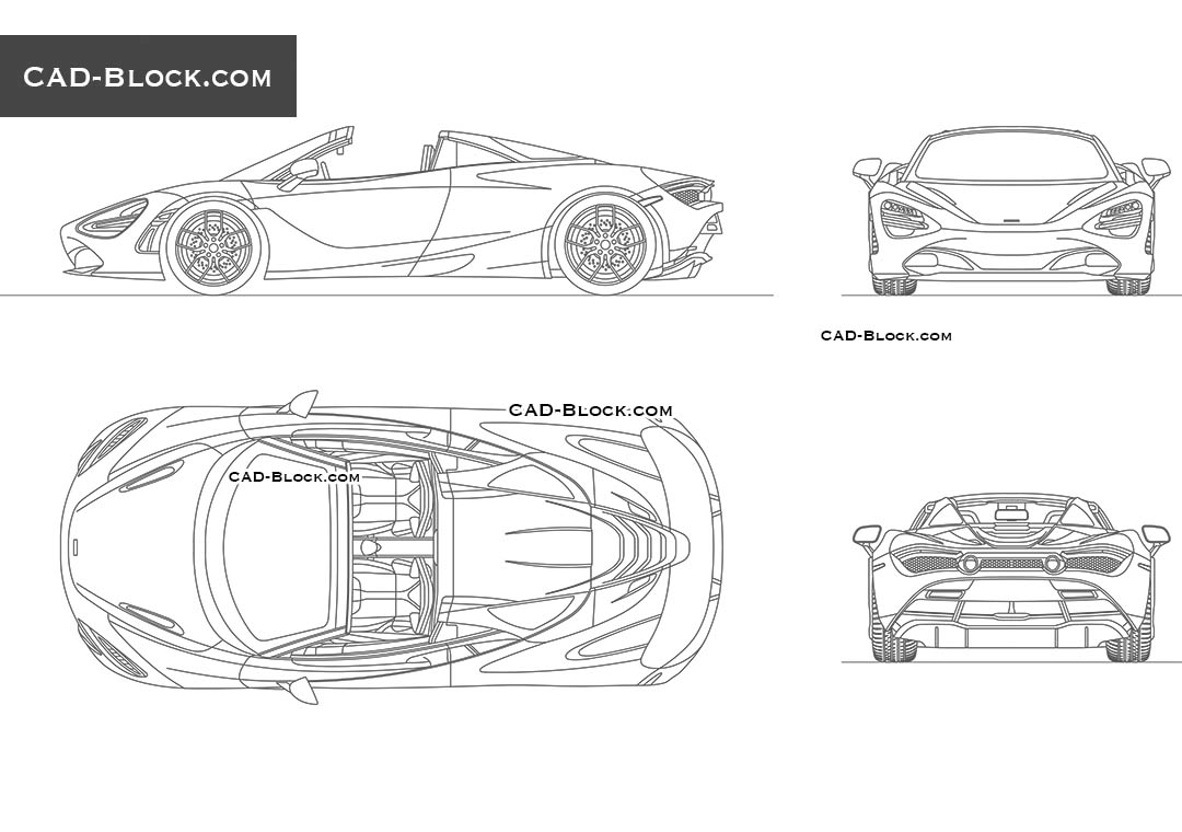 McLaren 720S Spider - CAD Blocks, AutoCAD file