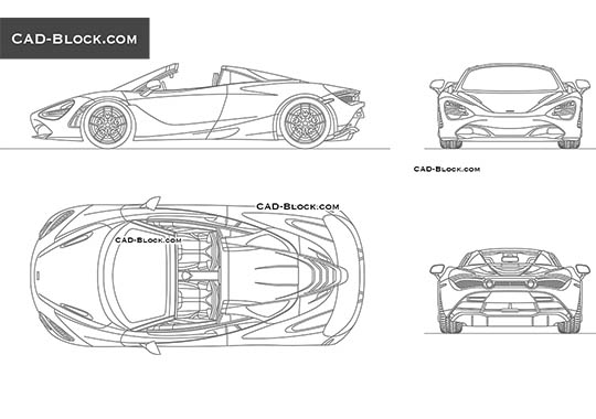 McLaren 720S Spider - download free CAD Block