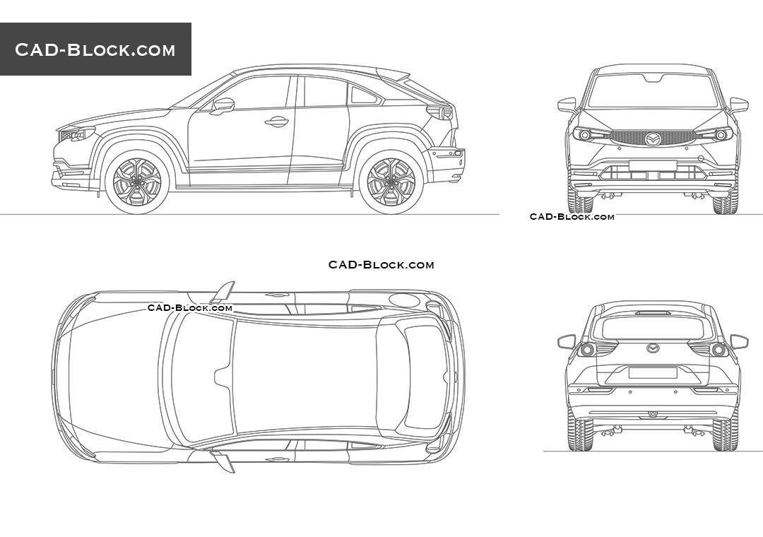 Mazda MX-30 - CAD Blocks, AutoCAD file