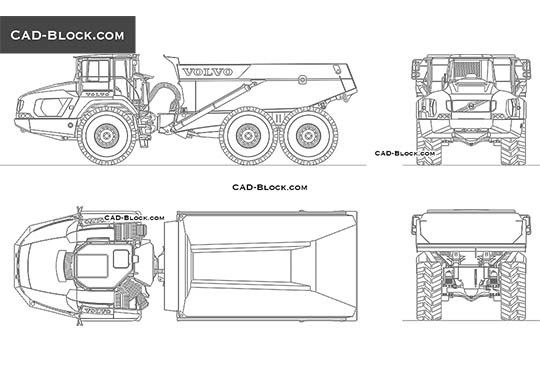 Volvo A60H - download free CAD Block