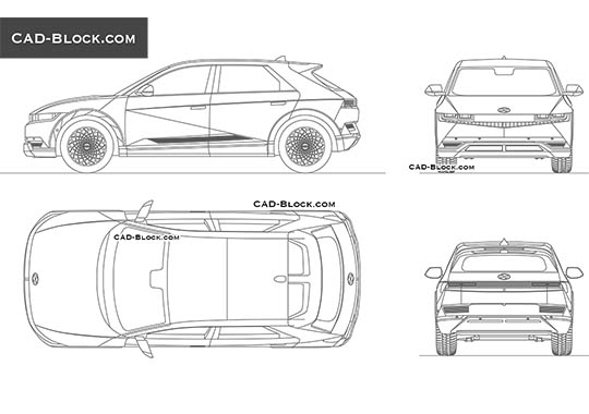 Hyundai Ioniq 5 - download free CAD Block