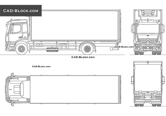 Mercedes-Benz Antos - download free CAD Block