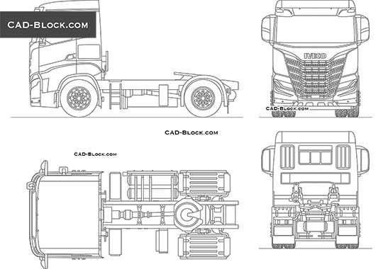 Iveco X-Way Tractor Truck buy AutoCAD Blocks