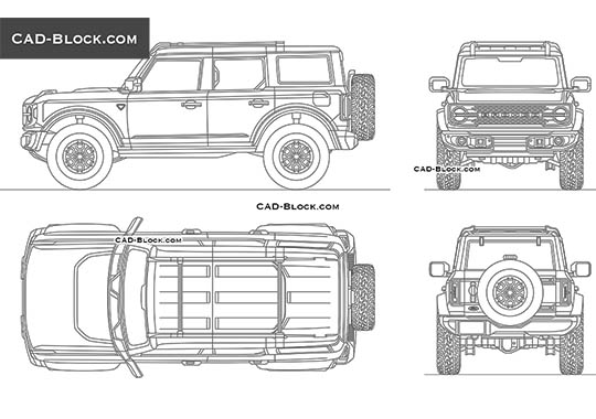 Ford Bronco Badlands 4-Door - download vector illustration