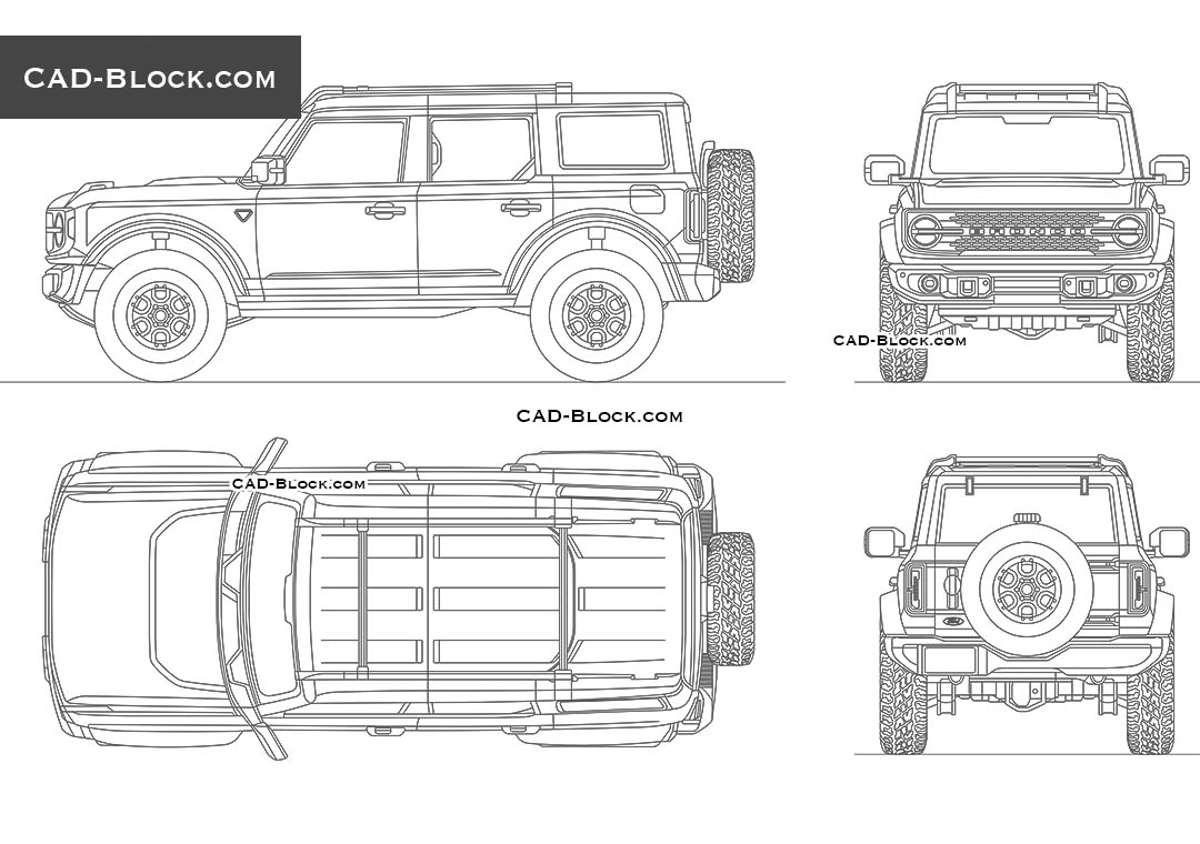 Ford Bronco Badlands 4-Door - CAD Blocks, AutoCAD file