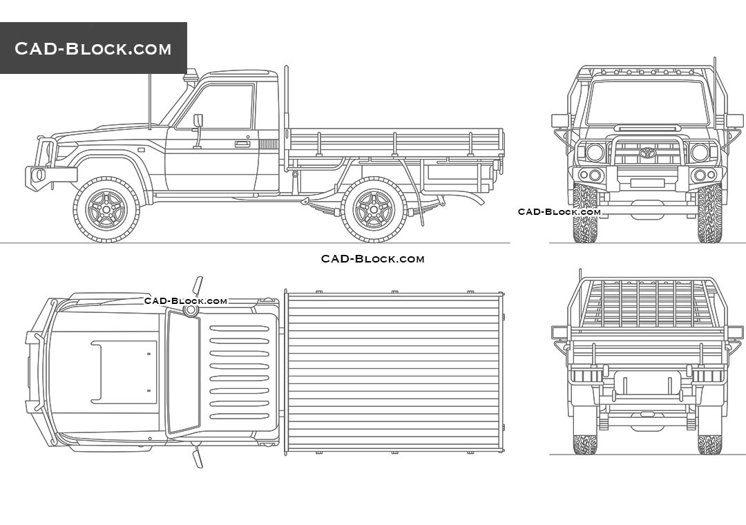Toyota Land Cruiser (J70) - CAD Blocks, AutoCAD file