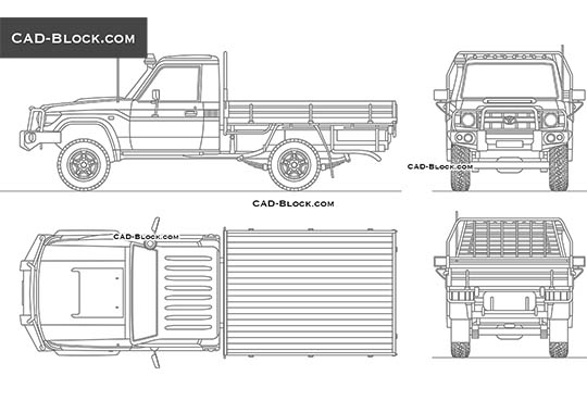 Toyota Land Cruiser (J70) - download free CAD Block