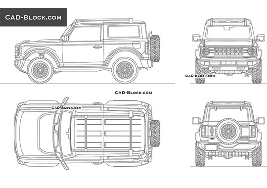 Ford Bronco Base 2-Door - download vector illustration