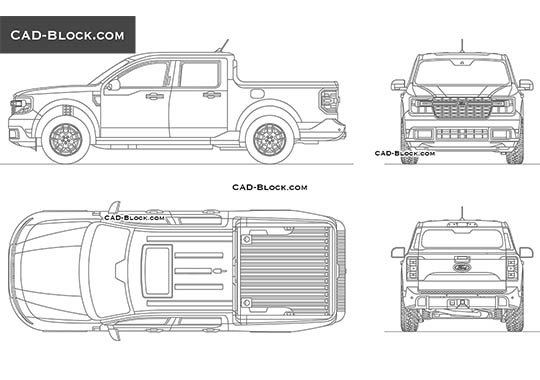 Ford Maverick XLT - download free CAD Block