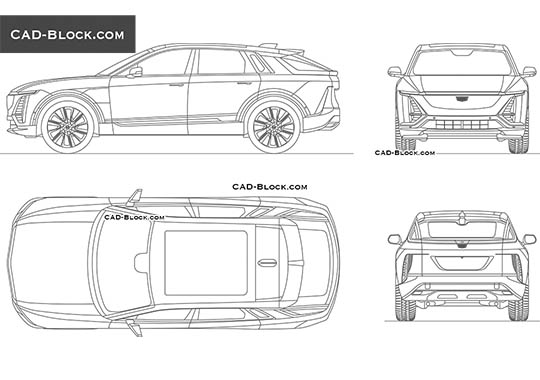 Cadillac Lyriq - download vector illustration