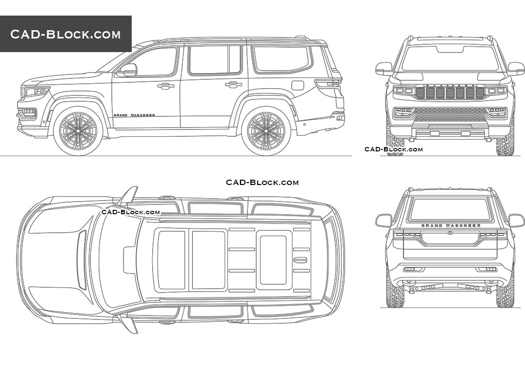 Jeep Grand Wagoneer - CAD Blocks, AutoCAD file