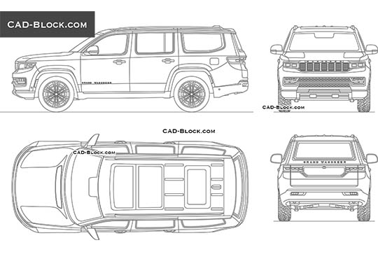 Jeep Grand Wagoneer - download vector illustration