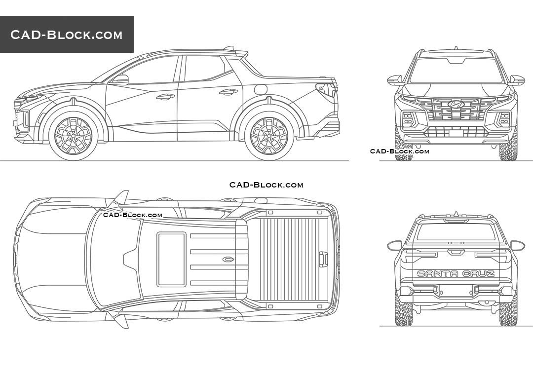 Hyundai Santa Cruz - CAD Blocks, AutoCAD file