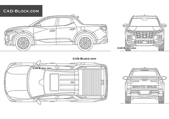 Hyundai Santa Cruz - download vector illustration