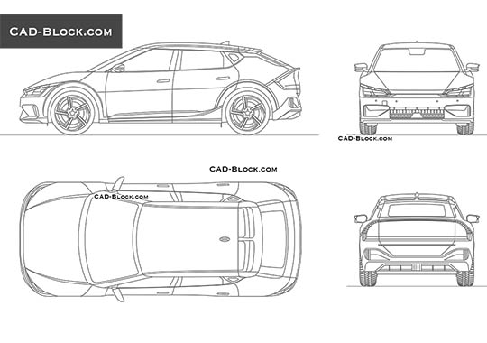 Kia EV6 GT - download vector illustration