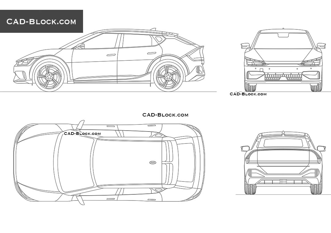 Kia EV6 GT - CAD Blocks, AutoCAD file