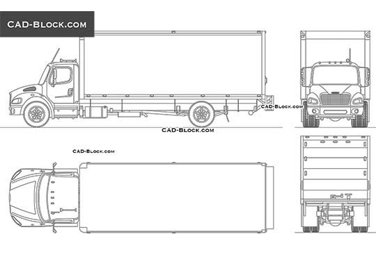 Freightliner M2 106 Box Truck buy AutoCAD Blocks