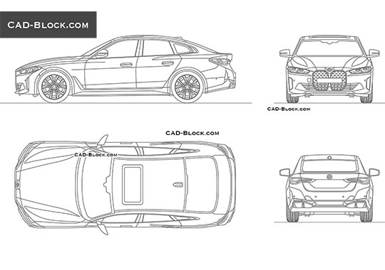 BMW i4 buy AutoCAD Blocks