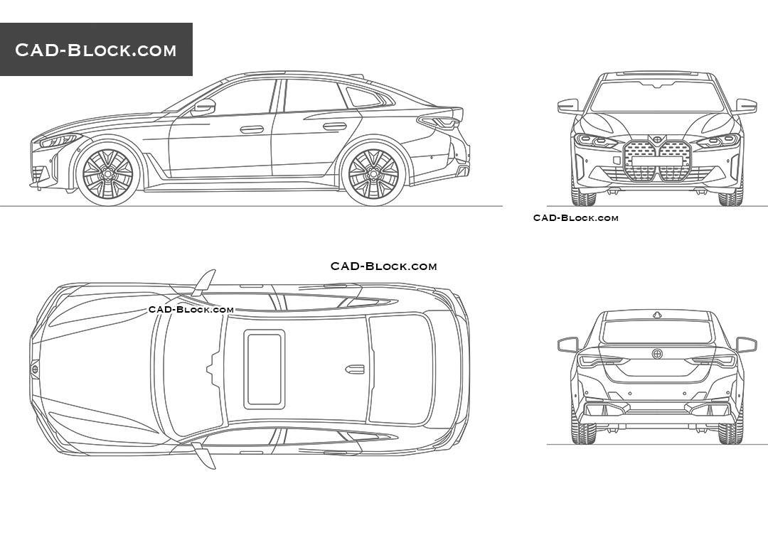 BMW i4 - CAD Blocks, AutoCAD file