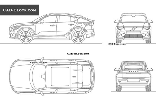 Volvo C40 Recharge - download vector illustration