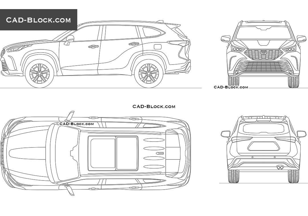 Toyota Crown Kluger - CAD Blocks, AutoCAD file