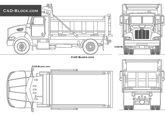 Peterbilt 340 Dump Truck - download vector illustration