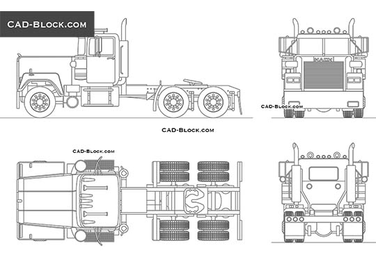 Mack Superliner MP10 (2009) - download vector illustration