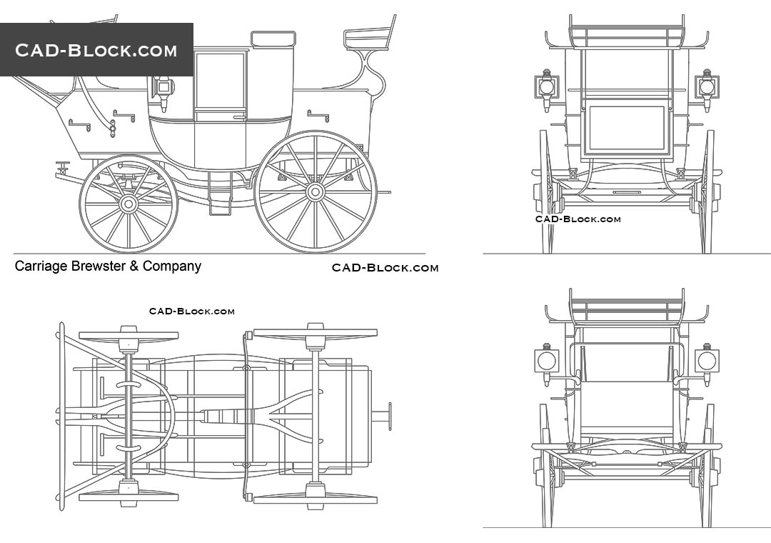 Carriage Brewster & Co - CAD Blocks, AutoCAD file