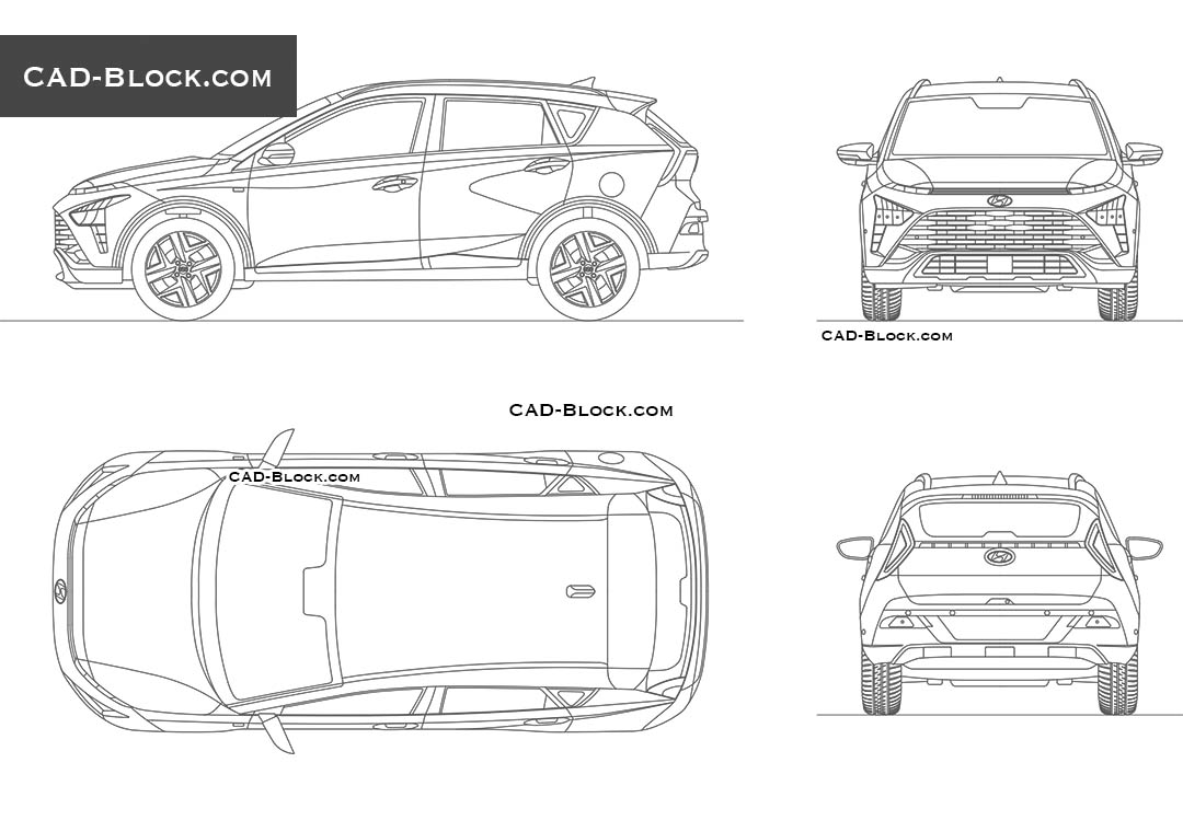 Hyundai Bayon - CAD Blocks, AutoCAD file