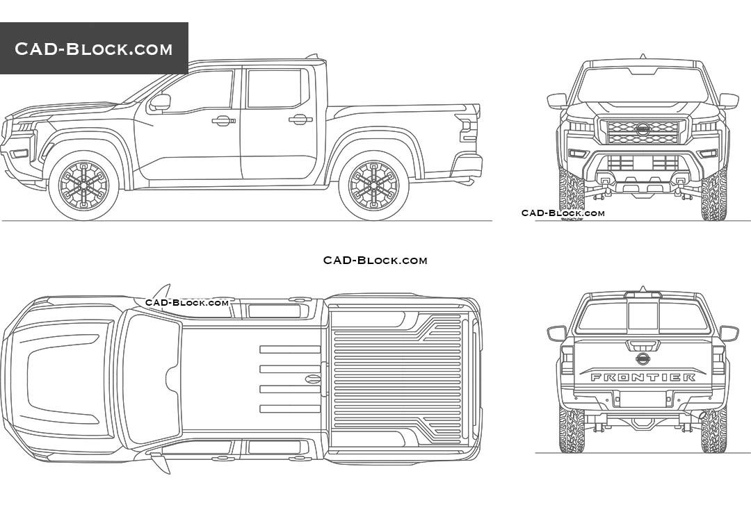 Nissan Frontier (2021) - CAD Blocks, AutoCAD file