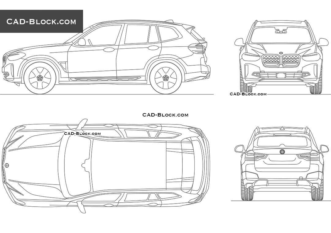 BMW iX3 - CAD Blocks, AutoCAD file