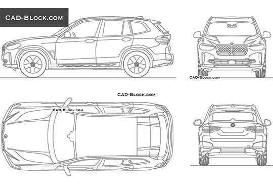 BMW iX3 - download vector illustration